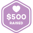 You received $500 in donations badge