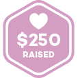 You received $250 in donations badge