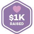 You received $1000 in donations badge