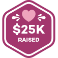 You received $25000 in donations badge