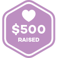 You received $500 in donations badge