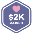 You received $2000 in donations badge