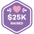 You received $25000 in donations badge