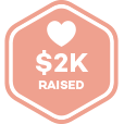 You received $2000 in donations badge