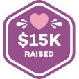 You received $15000 in donations badge