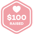 You received $100 in donations badge